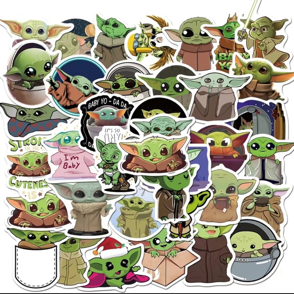 10 Baby Yoda Stickers